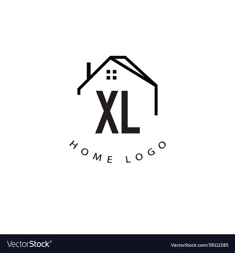 Initial Letter Xl Home Creative Logo Design Vector Image