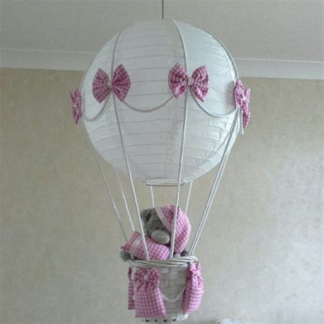 Hot Air Balloon Nursery Light Shade With Tatty Teddy Made To Order Choice Of Colours