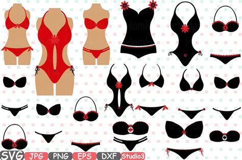 Lingerie Models Silhouette Svg Cutting Files Digital Clip Art Graphic