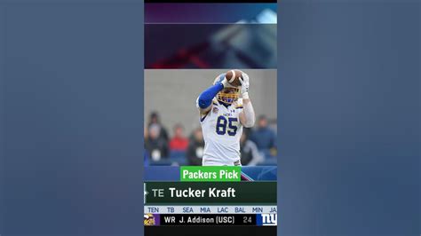 Packers Select Te Tucker Kraft At Pick 78 Packers 2023nfldraft