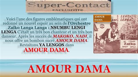 Amour Dama pts 1 2 L Un Des Plus Grands Succès de Nsumbu Lengi Lenga