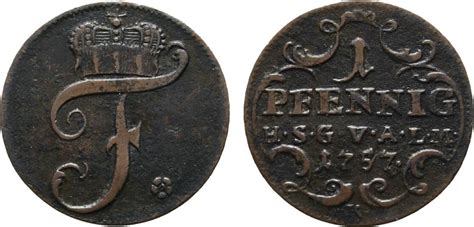 Sachsen Gotha Altenburg Cu Pfennig Gotha Friedrich Iii