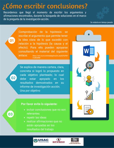 Cómo escribir las concluisiones del informe de Investigación acción 8a