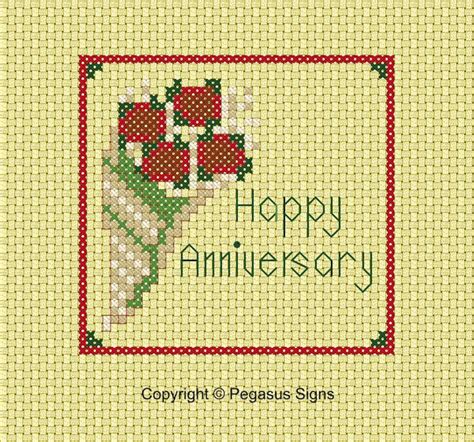 Happy Anniversary Cross Stitch Pattern Only Pdf Jpeg Files Etsy