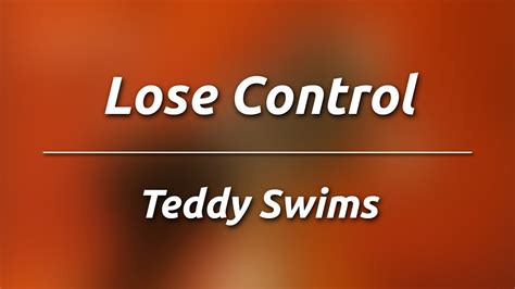 Teddy Swims Lose Control Karaoke Instrumental Youtube