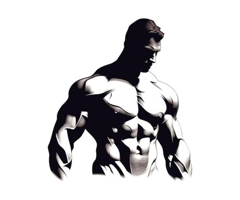 Premium Vector Muscular Man Silhouette Vector Illustration Design