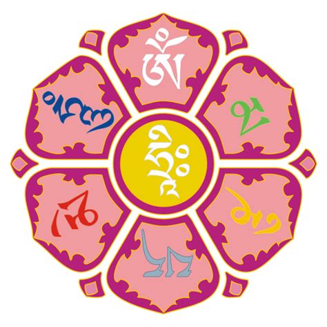 OM MANI PADME HUM Tibetan Buddhist Symbol