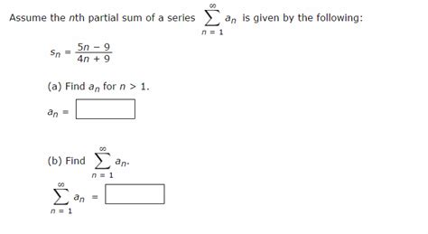 How To Find Partial Sum Of Infinite Series