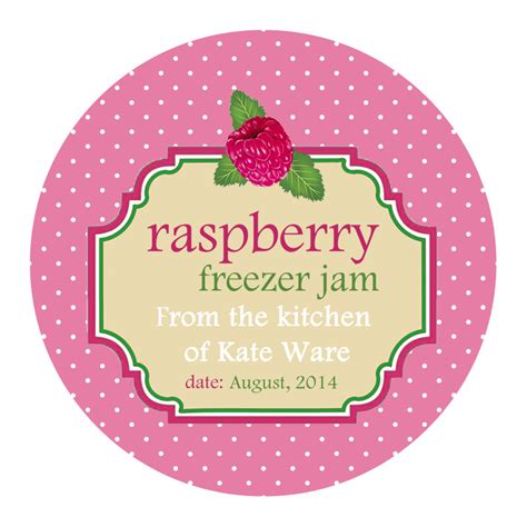 Labels for Home Made Raspberry Freezer Jam – KateWares