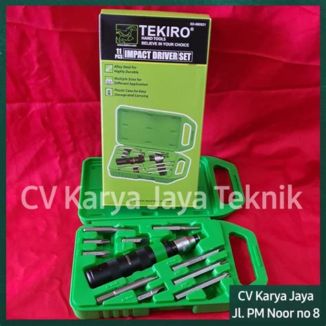 Jual Obeng Ketok Set 11 Pcs Tekiro Impact Driver Set Shopee Indonesia