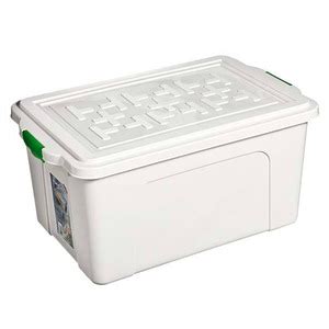 Caixa Organizadora Plástico Branco 70L 33 5x67x43cm Containers São