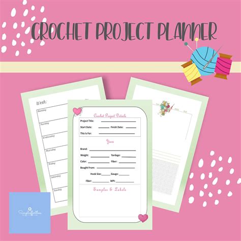 Crochet Project Planner Printable For Project Organizing Sample