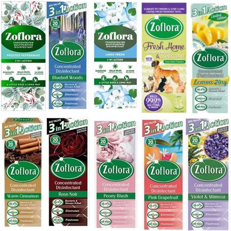 Zoflora (500ML) - Pick Any 3 - Mix and Match Your Favourite Scents ...