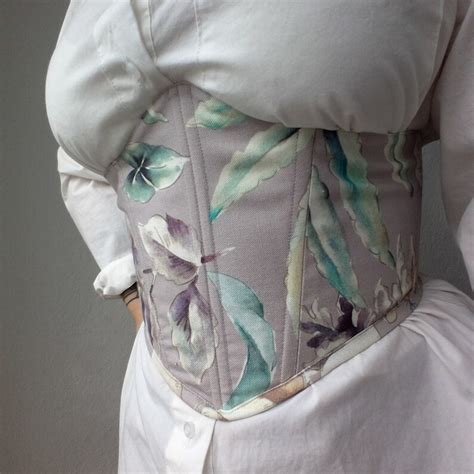 Corset Top Underbust Lilac Corset Belt Cottagecore Fairy Etsy