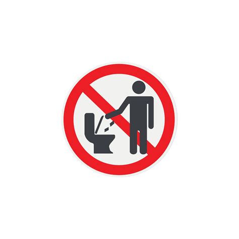 Vector Sign That It Is Forbidden To Throw Rubbish In The Toilet