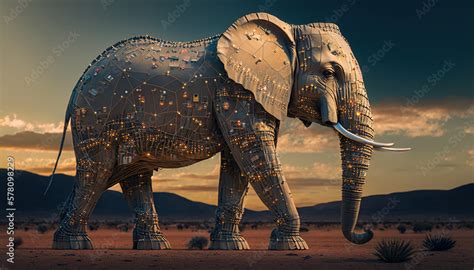 Digital Elephant Inspired By Modern Technology Trends Like AI