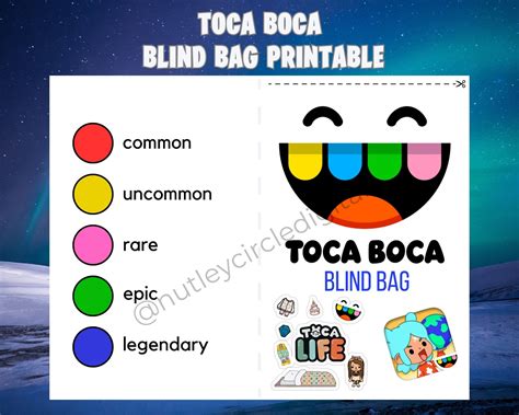 Printable Toca Boca Inspired Printable Blind Bags Fun And Creativity