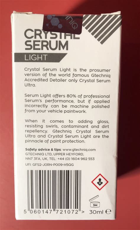 Gtechniq Crystal Serum Light 30 Ml EBay