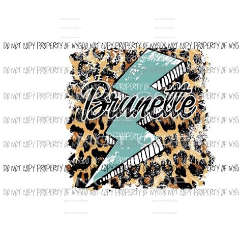 Martodesigns Brunette Leopard Lightning Bolt Sublimation