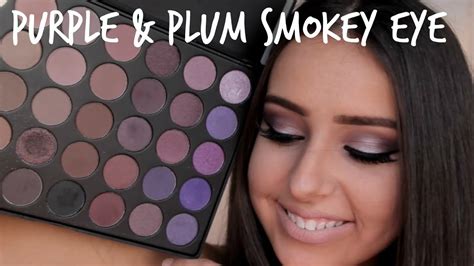 Purple And Plum Smokey Eye Morphe Brushes 35p Palette Tutorial Youtube