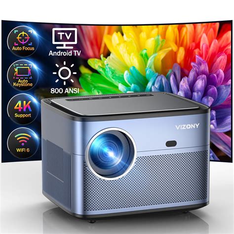 Auto Focus Keystone Android Tv Projector K With Netflix Built In