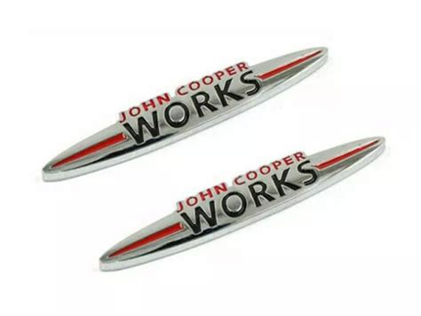 2x John Cooper Works Auto Aufkleber 3d Emblem Badge Plakette Car