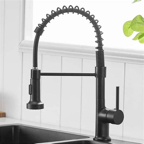 Flg Commercial Kitchen Sink Faucet With Pull Down Sprayer Spring Kitchen Faucets Single Handle