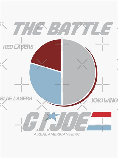 G I Joe Mens T Shirt Knowing Is Half The Battle Pie Chart Sticker