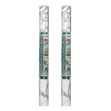 Con Tact Heavy Duty Adhesive Shelf Liner Marble Gray 18in X 9ft 2