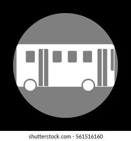 Vector Flat Design Bus Transportation Icon Stock Vector Royalty Free