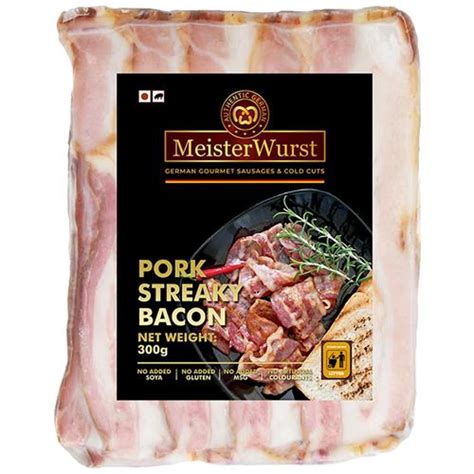 Buy Meisterwurst Pork Streaky Bacon G Packet Online At Natures Basket