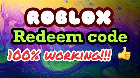 Roblox Redeem Code 100 Working 2020 Youtube