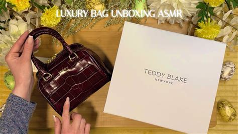 Asmr Teddy Blake Luxury Bag Unboxing Review Italian Leather Sounds