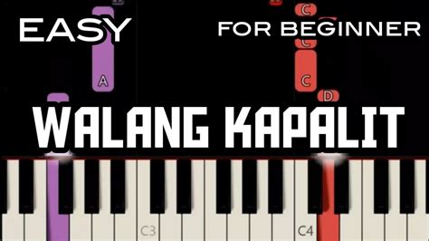 WALANG KAPALIT ( LYRICS ) - REY VALERA | EASY PIANO Chords - Chordify