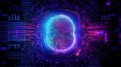 Premium Photo Fingerprint Scanning Biometric Authentication Generative Ai