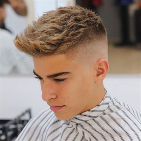 High Fade Quiff Haircut Textured Hair Quiff Hairstyles Crop