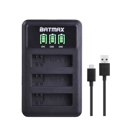 Buy LED 3 Slot USB Battery Charger For SJCAM SJ8 Battery For SJ8 Pro