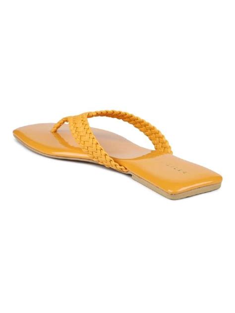 Design Crew Yellow Braided Thong Sandal Jiomart