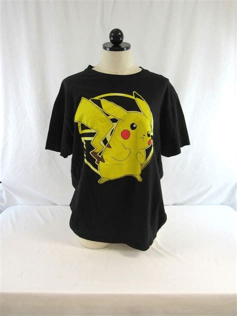 Officially Licensed Pokemon Pikachu Black T Shirt Men Gem