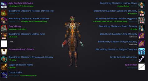 Best Gear Stats For Subtlety Rogues Cataclysm PvP Guide Skill Capped