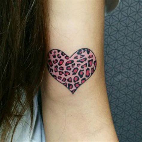 Pink Zebra Heart Tattoo