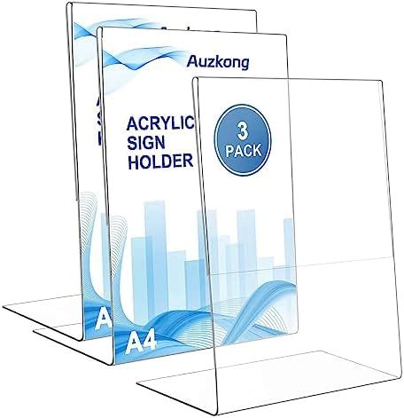 Displaypro A4 Clear Acrylic Portrait Counter Poster Holder Display