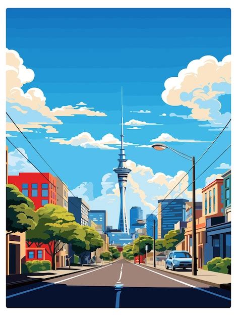 Nueva Zelanda Nz Poster De Viaje Vintage Recuerdo Tarjeta Postal