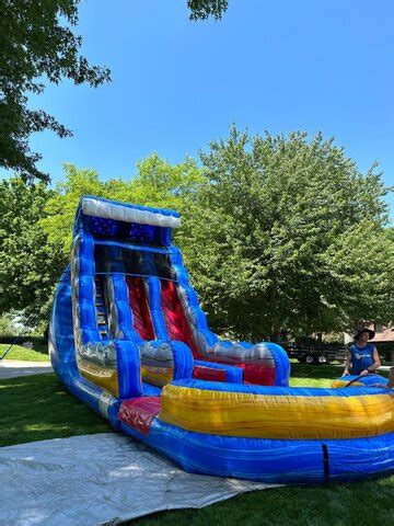 22 Tropical Tsunami Dual Lane Wet Slide KCpartyrentals Kansas City MO