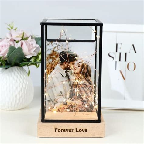 Romantic Photo Custom Glass Night Light