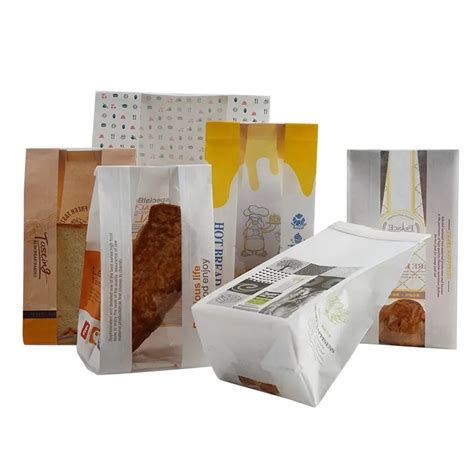 French Loaf Paper Kraft Packaging Long Bread Paper Bag With Window