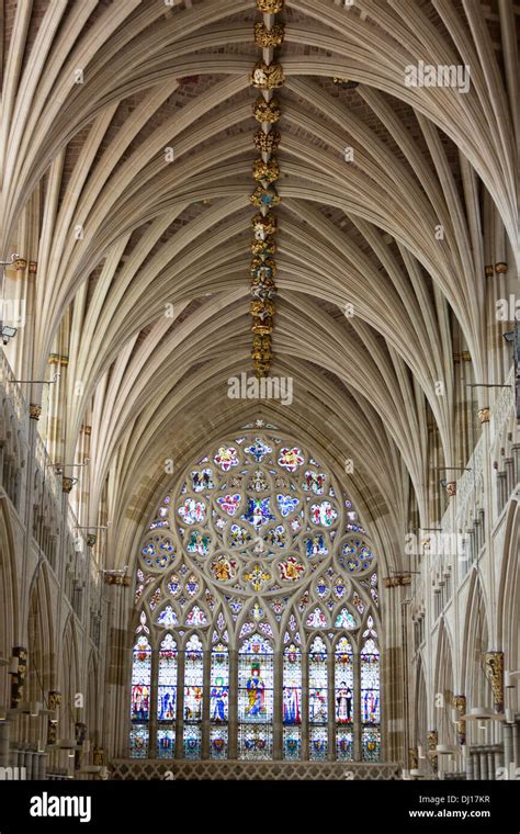 Exeter Cathedral Nave Windows Hi Res Stock Photography And Images Alamy