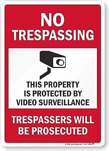 Amazon Co Jp Smartsign No Trespassing This Property Is Protected By