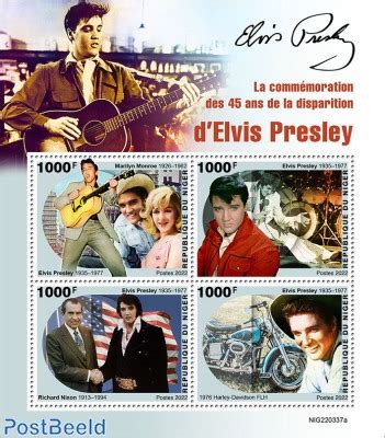 Stamp 2022 Niger 45th Memorial Anniversary Of Elvis Presley 2022