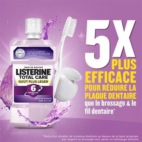 Listerine Total Care Bain De Bouche Sans Alcool Menthe Douce